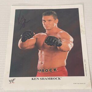 1997 WWF WWE Wrestling Ken Shamrock Signed 8x10 Photograph